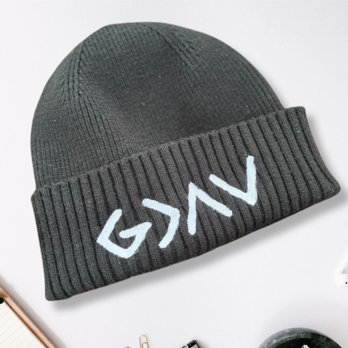 God is Greater Than The Highs and Lows Embroidered Beanie