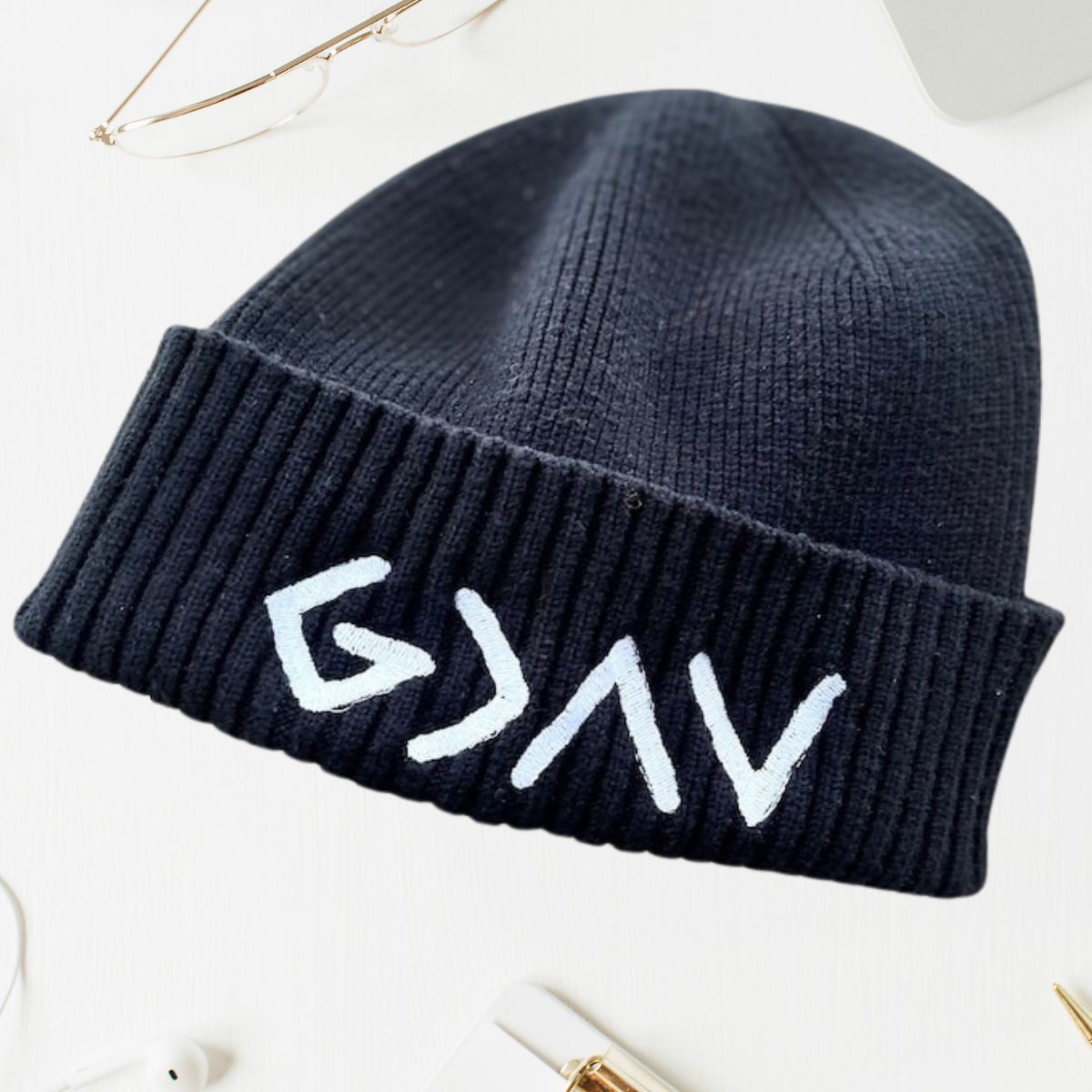 God is Greater Than The Highs and Lows Embroidered Beanie