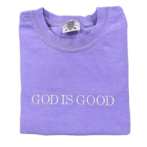 God is Good Embroidered T-Shirt