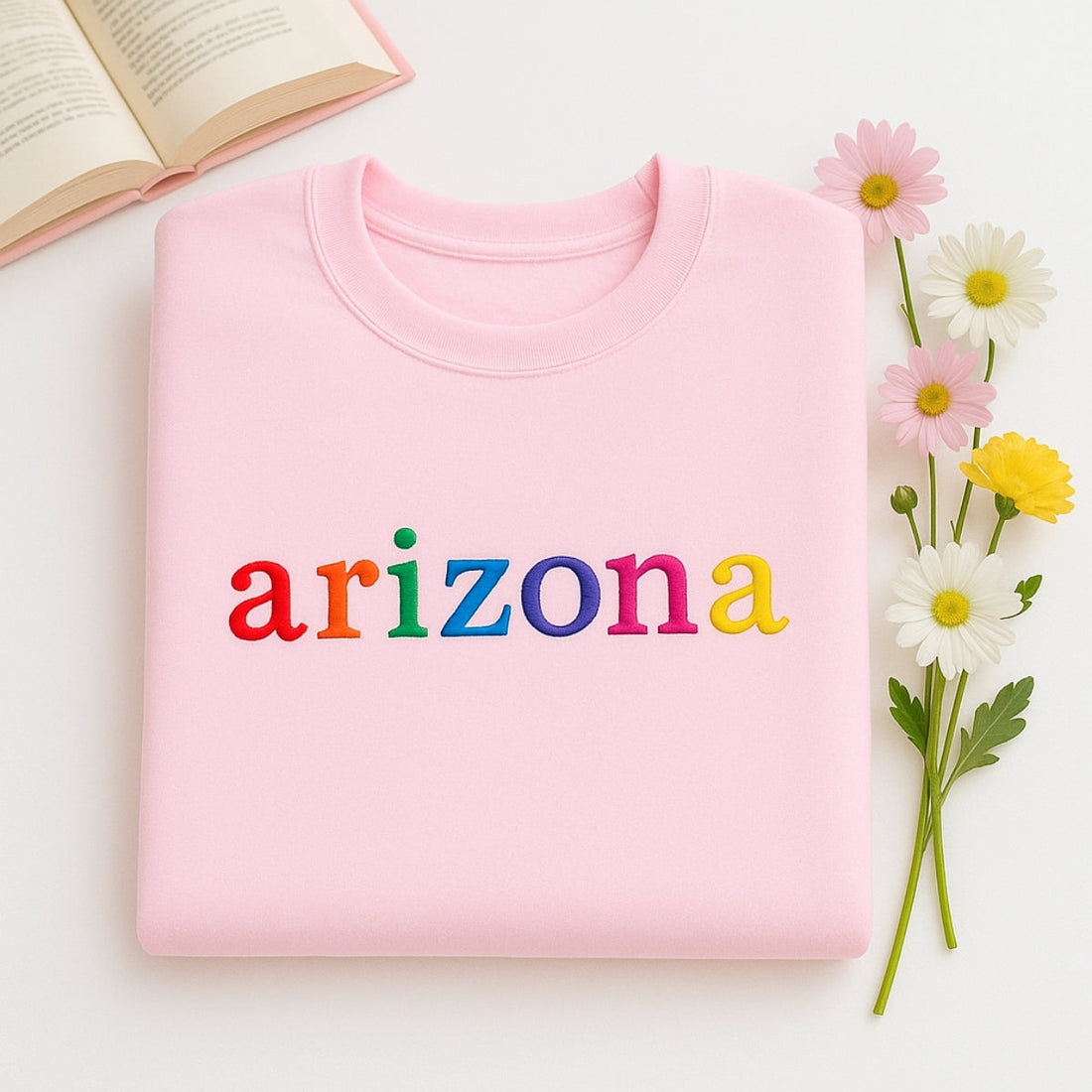 Custom Embroidered Arizona Sweatshirt - Rainbow Grand Canyon Pride Gift
