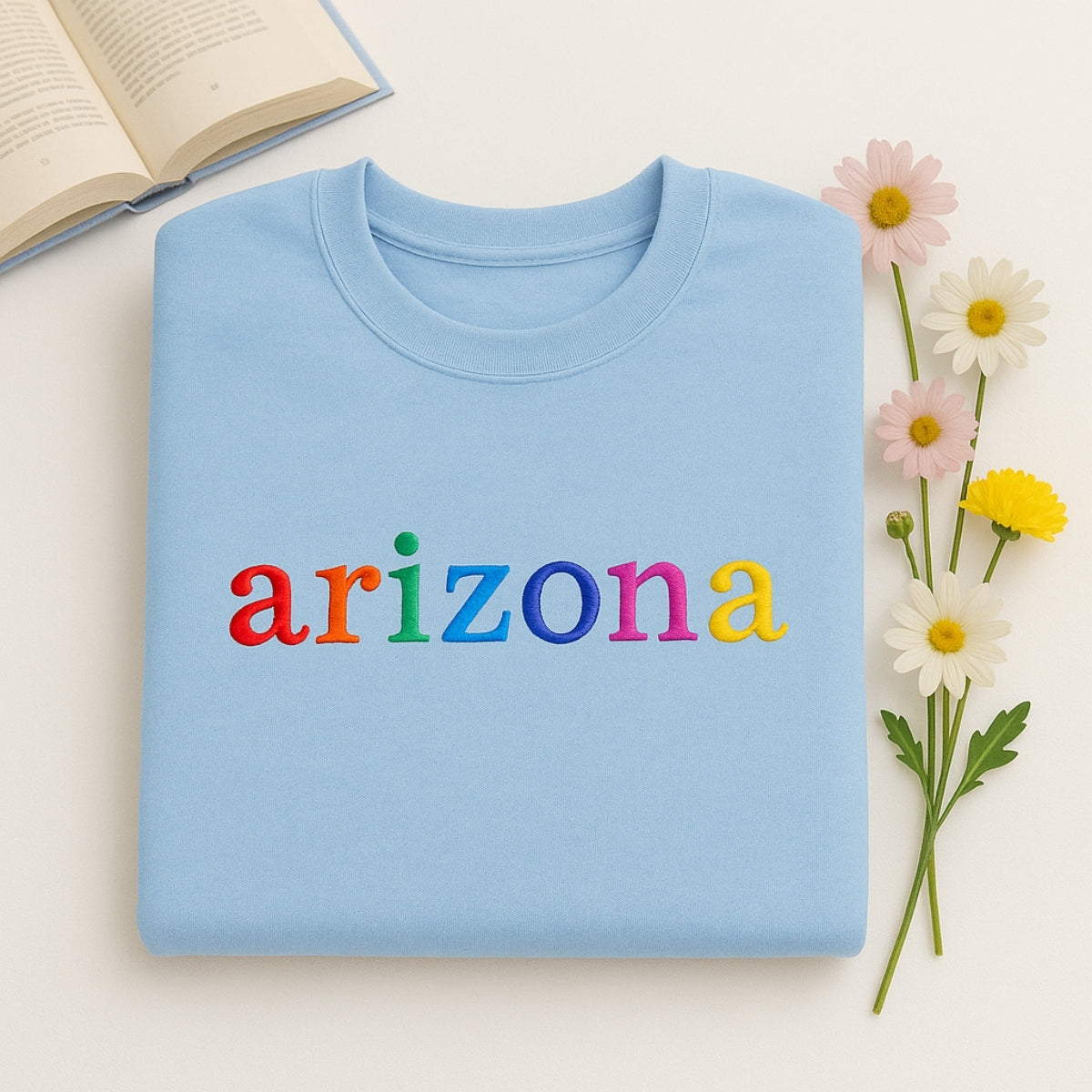 Custom Embroidered Arizona Sweatshirt - Rainbow Grand Canyon Pride Gift