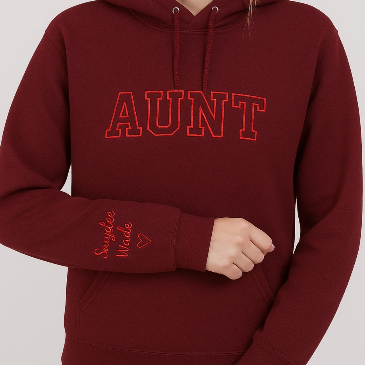 Custom Embroidered Aunt Sweatshirt - Varsity EST Year New Aunt Gift