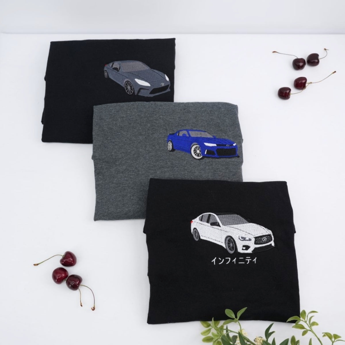 Custom Embroidered Sports Car T-Shirt - JDM Automotive Enthusiast Tee