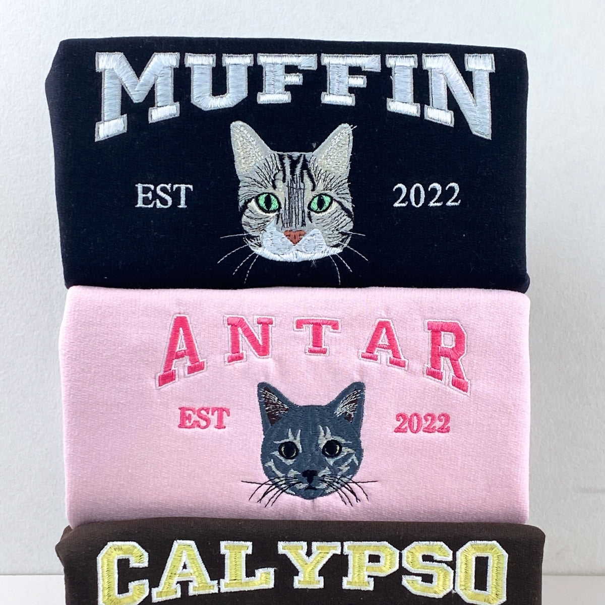 Personalized Cat Parent Varsity Hoodie - Custom Embroidered Pet Name