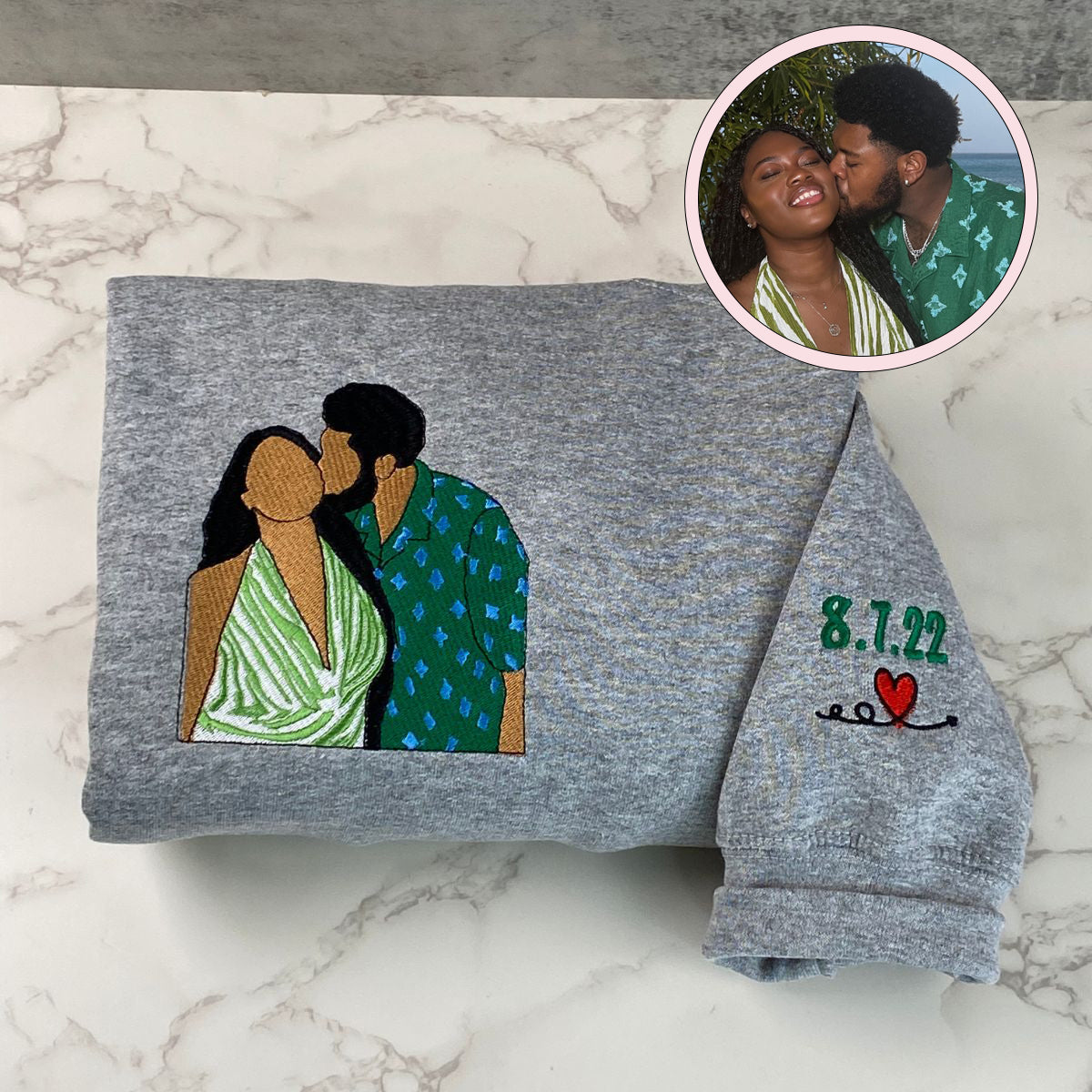 Personalized Picture Hoodie - Custom Embroidered Photo Gift Top
