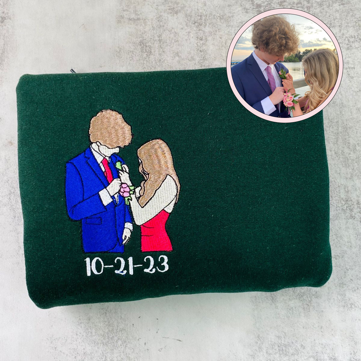 Personalized Picture Hoodie - Custom Embroidered Photo Gift Top