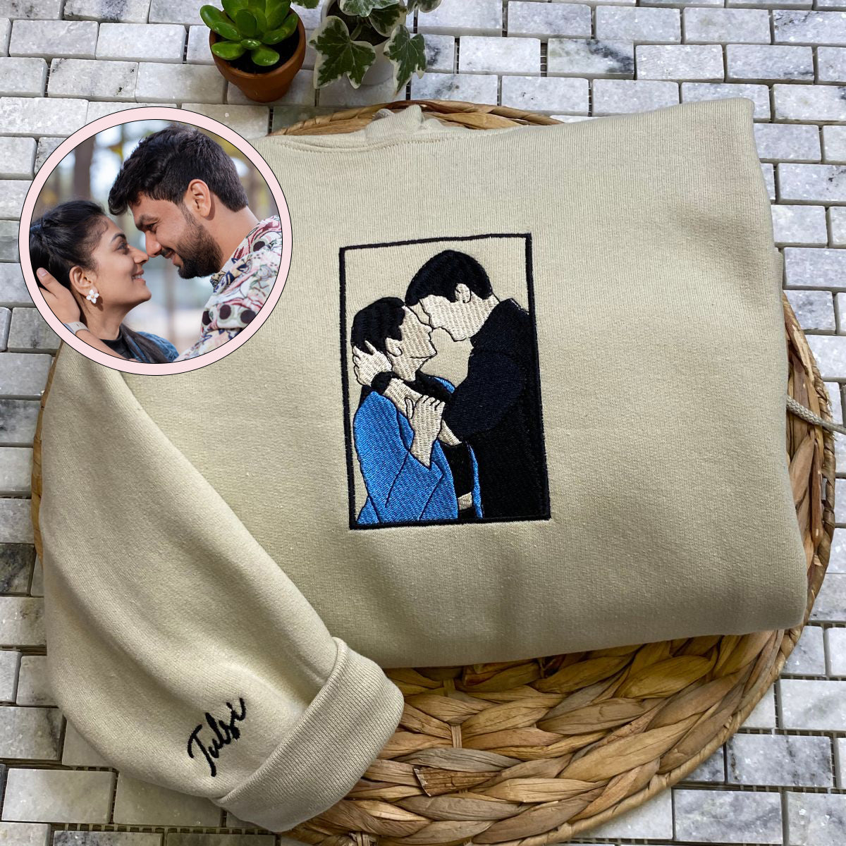 Personalized Picture Hoodie - Custom Embroidered Photo Gift Top
