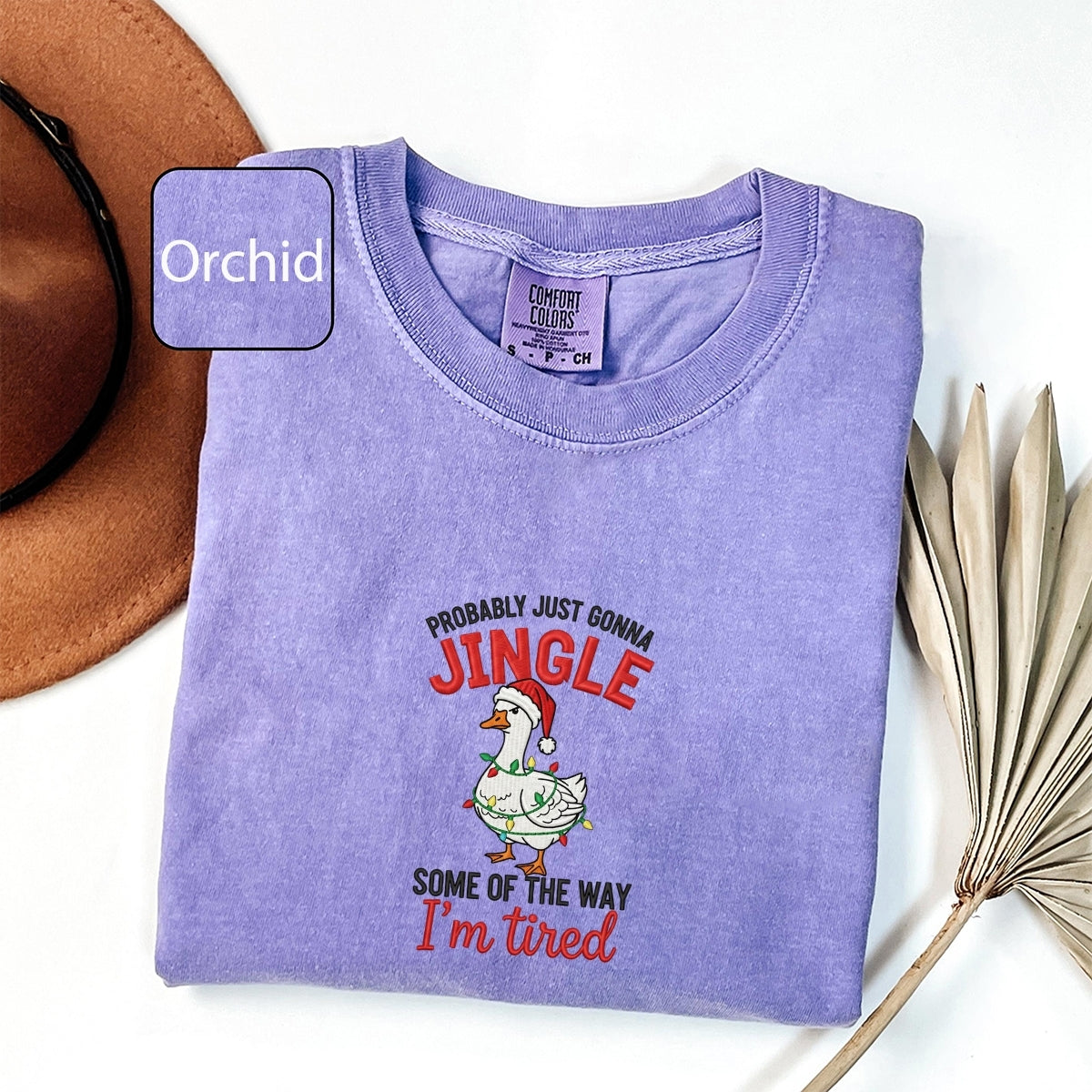 Funny Custom Embroidered Jingle All The Way Christmas Tee