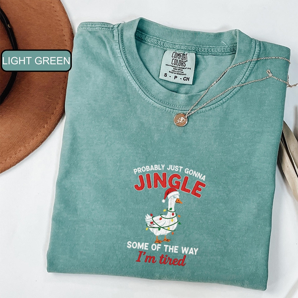 Custom Embroidered Jingle Christmas Tee - Funny Holiday Gift Shirt