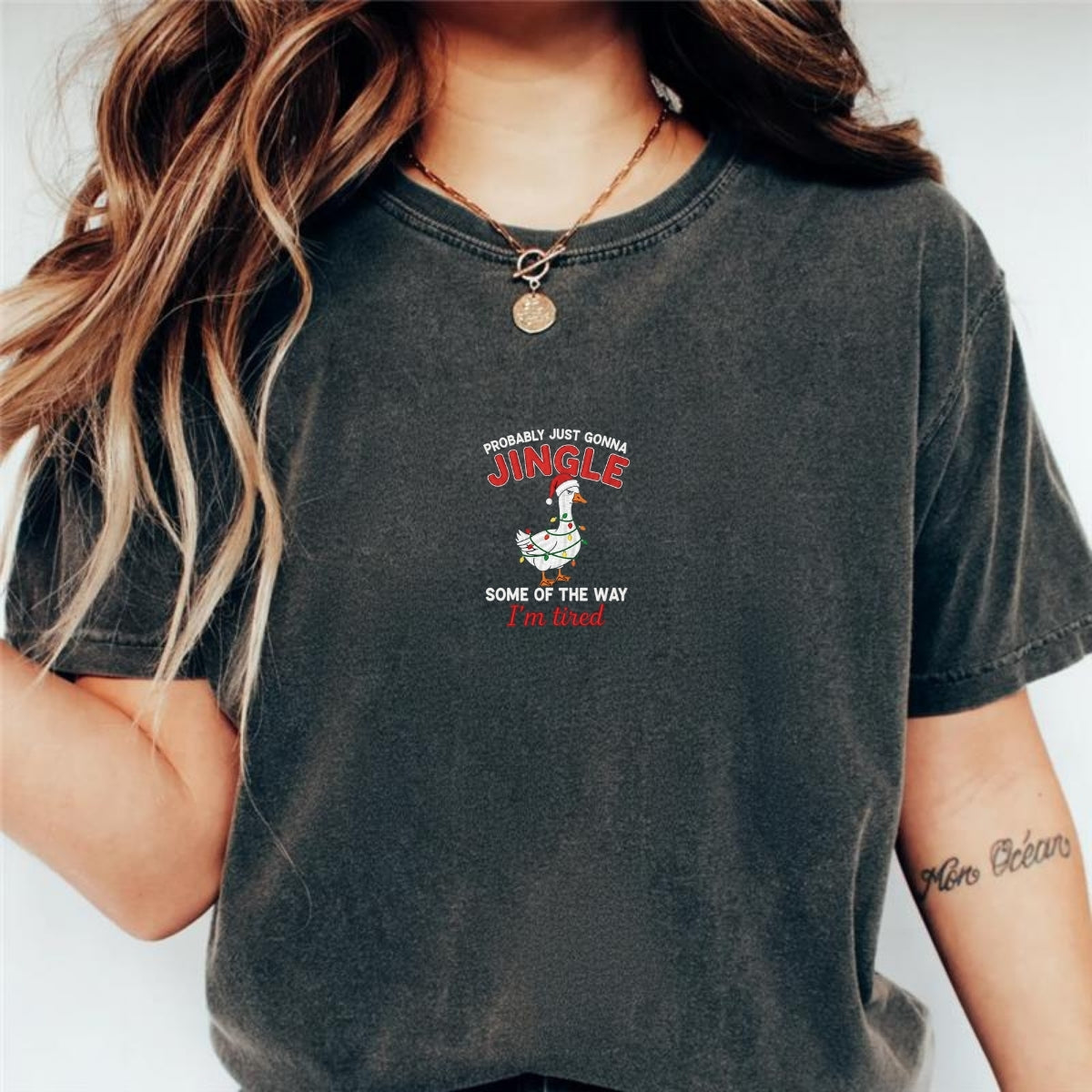 Custom Embroidered Jingle Christmas Tee - Funny Holiday Gift Shirt
