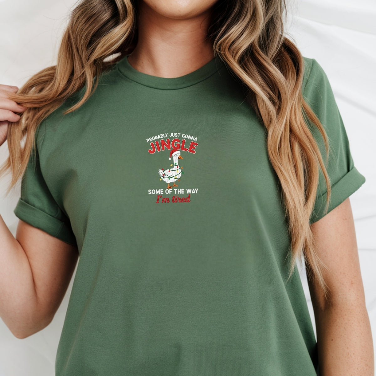 Custom Embroidered Jingle Christmas Tee - Funny Holiday Gift Shirt