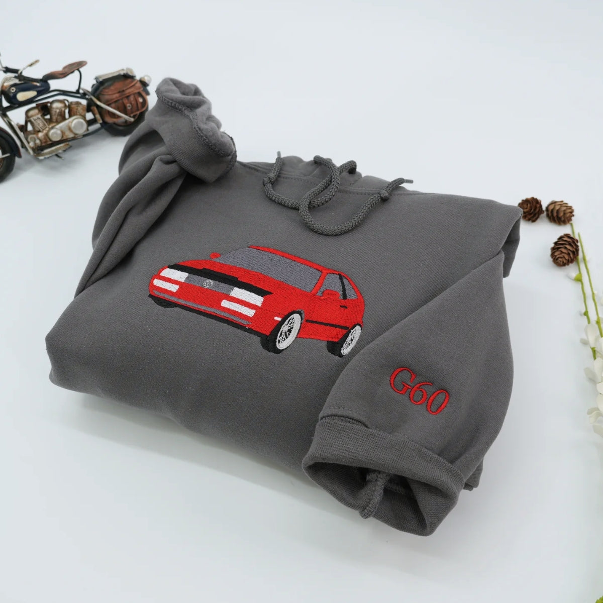 Custom Car Photo to Embroidery Sweatshirt - Personalized Vehicle Portrait Gift