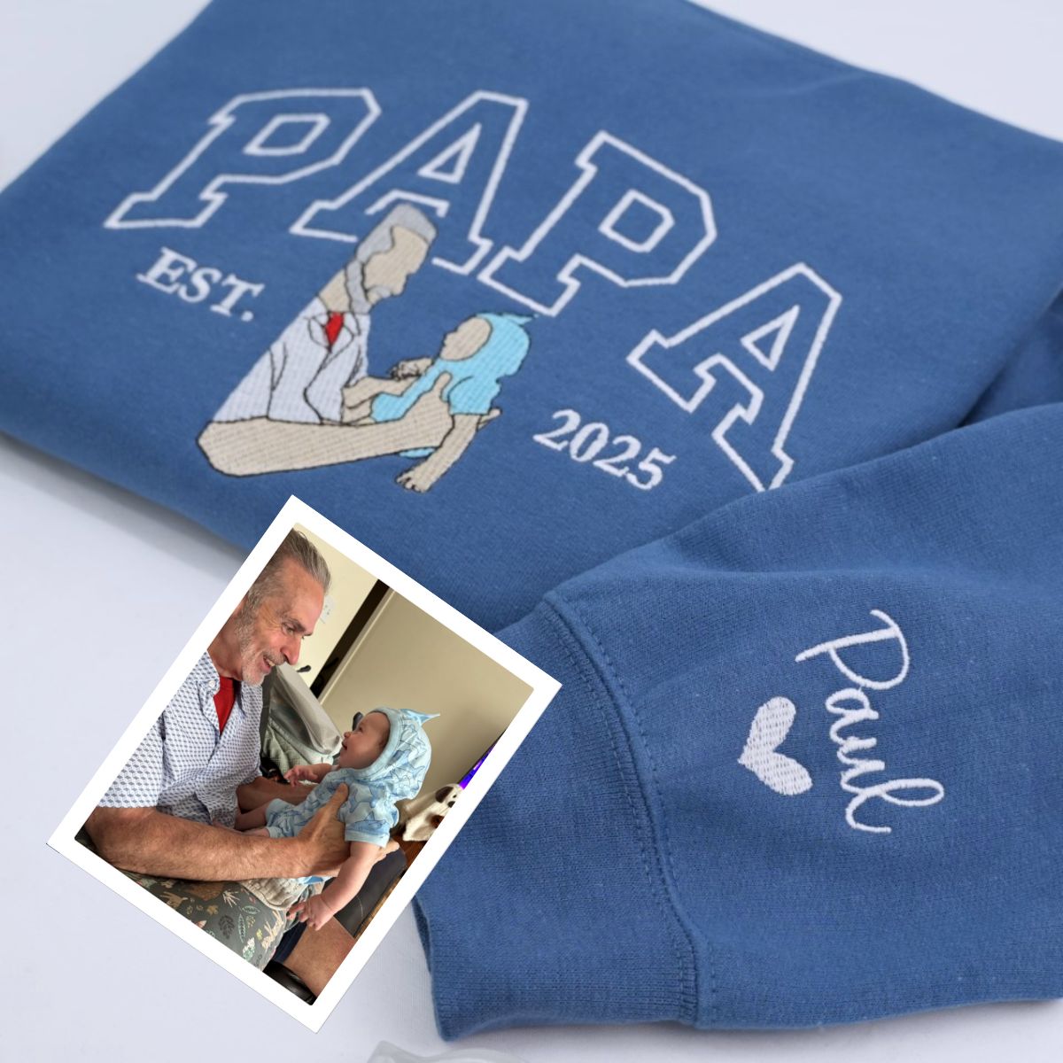Personalized Papi Hoodie - Custom Embroidered Latino Father's Day Gift