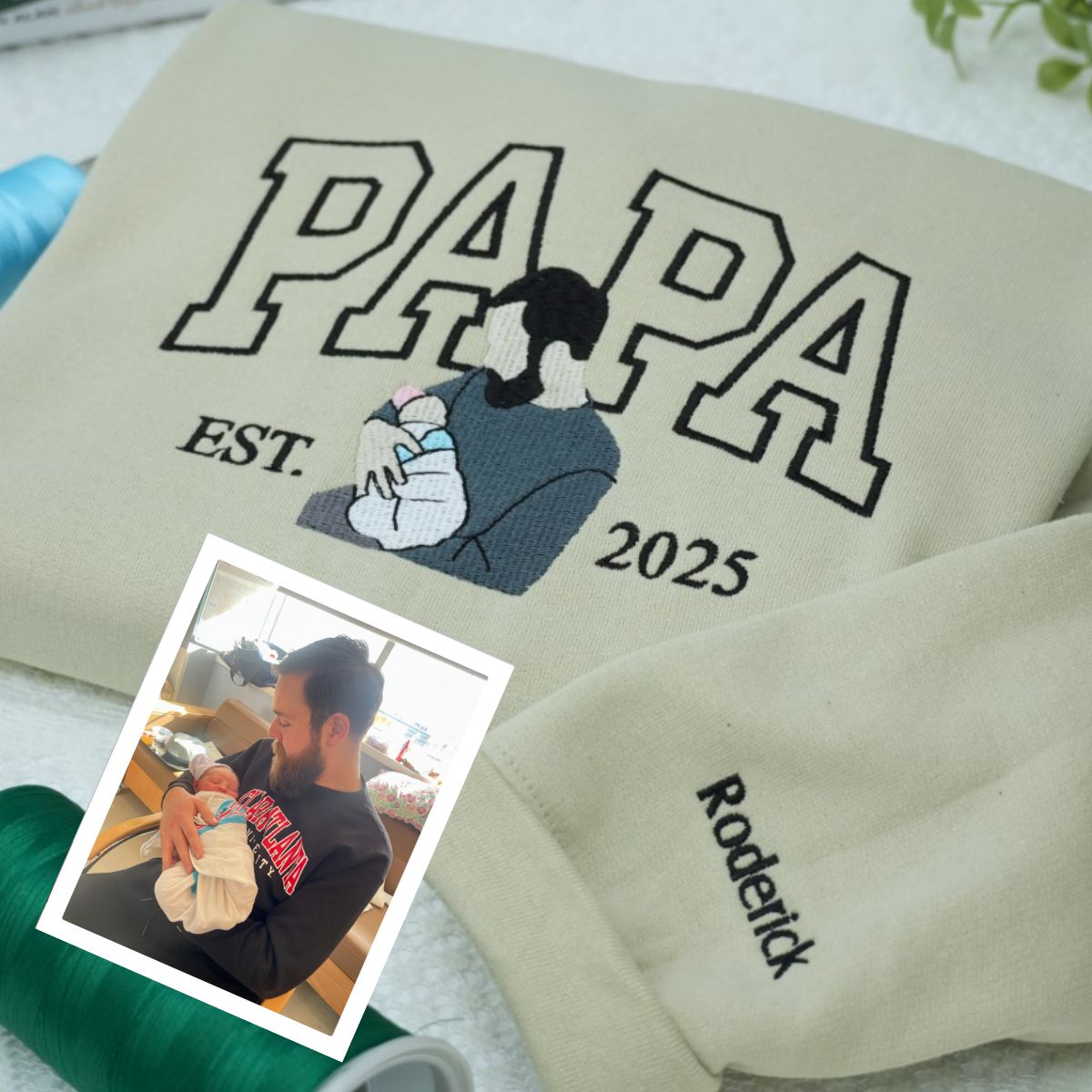 Personalized Papi Hoodie - Custom Embroidered Latino Father's Day Gift
