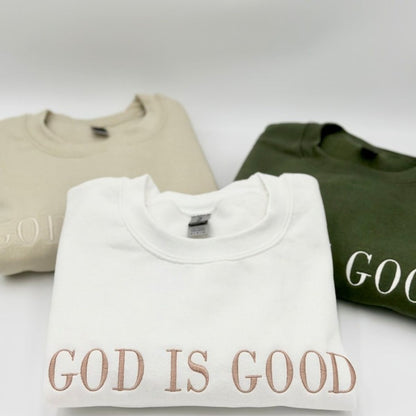 God Is Good Embroidered Sweatshirt