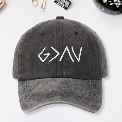 God Is Greater than the Highs and Lows Embroidered Hat