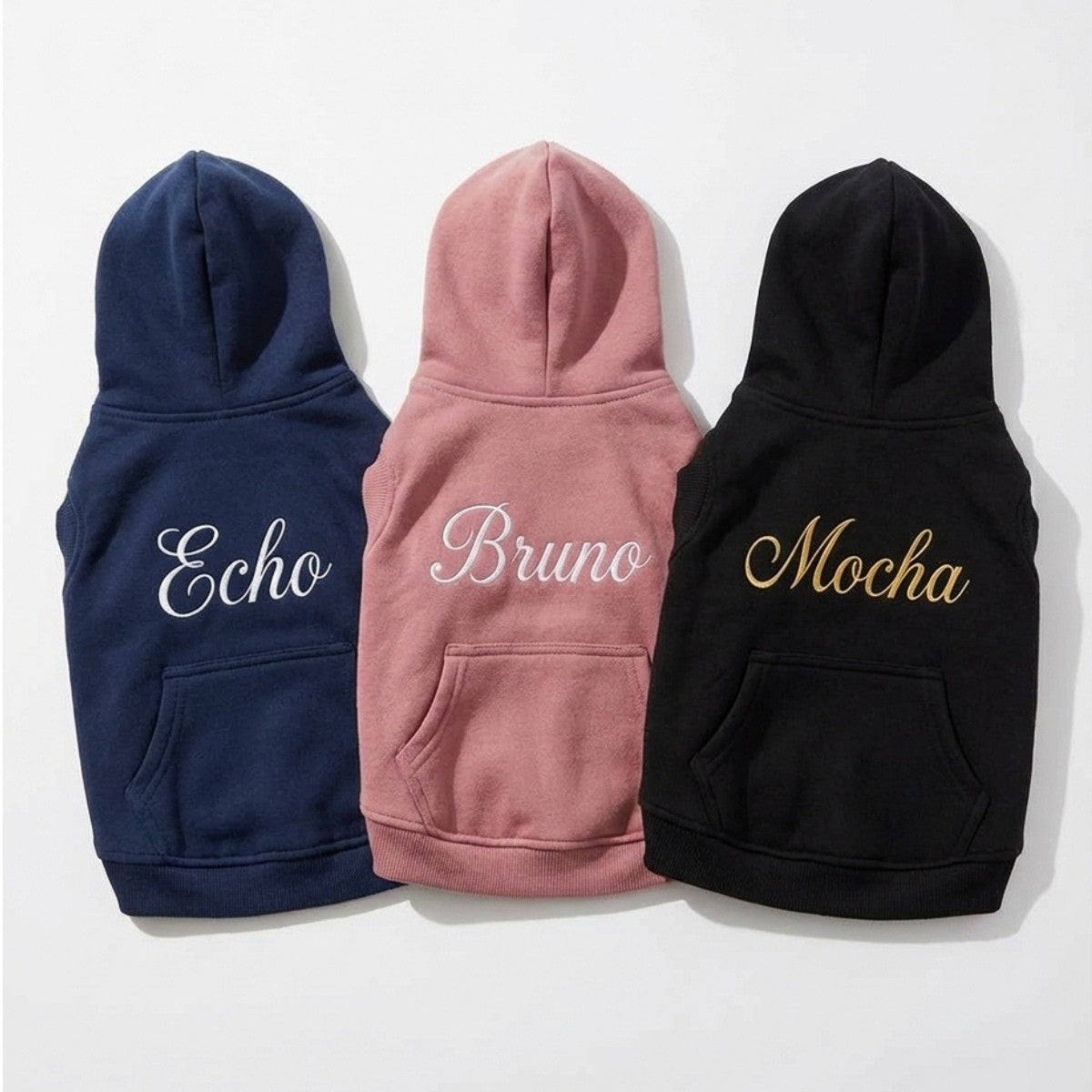 Custom Embroidered Pet Name Dog Hoodie - Personalized Puppy Apparel Gift