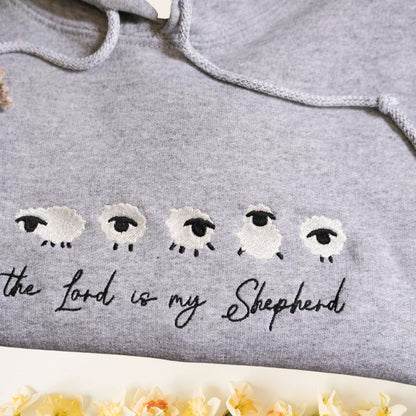 The Lord is My Shepherd Embroidered Hoodie