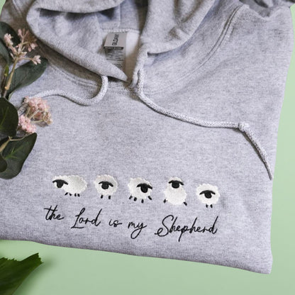 The Lord is My Shepherd Embroidered Hoodie