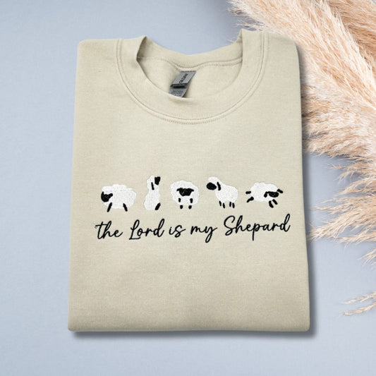 The Lord is My Shepherd Embroidered Sweatshirt